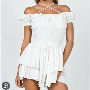 Cute and Flattering White Romper